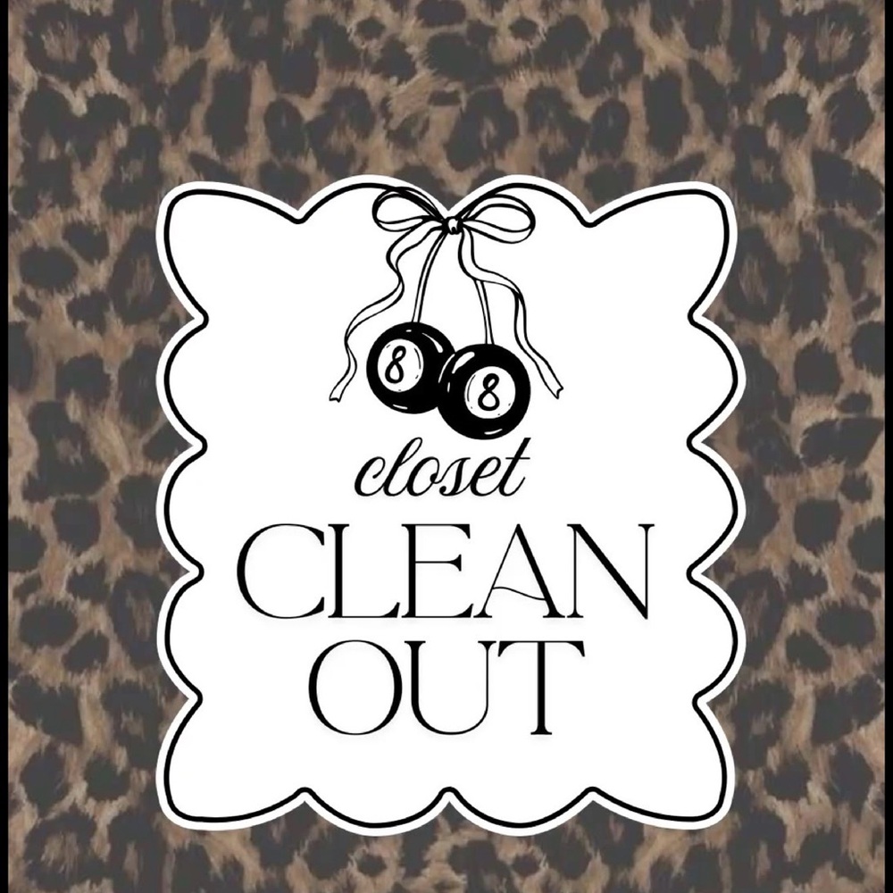 Closet Clean Out Logo Print - Leopard Background